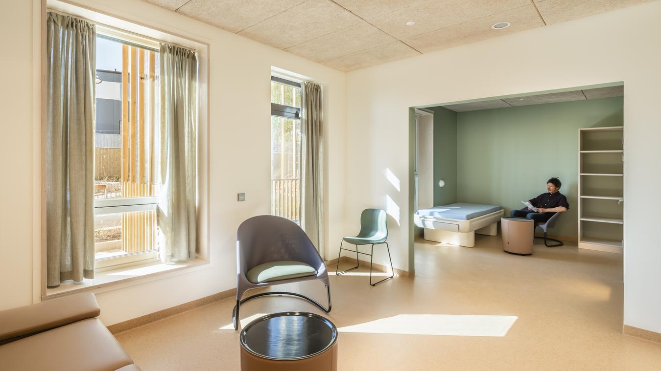 Patient room with natural light. Photo